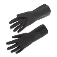 10 x Gant de protection chimique en latex / néoprène floqué coton